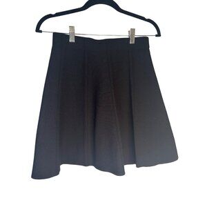 ZARA Basic Jet Black XS Flared Skirt Viscose Blend Flare Stretchy